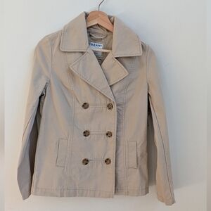 NWT Old Navy Khaki Trench Jacket Double Breasted Lightweight Coat – XS